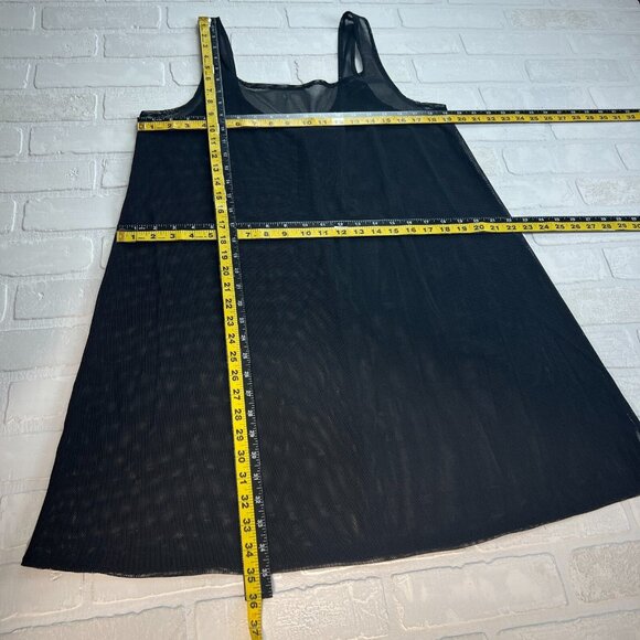 La Blanca Swim Coverup Womens Large Black Mesh Netting Sleeveless Mini Sheer L - Picture 3 of 8